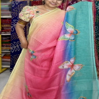 Linen  Cotton saree-LCS06