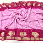 Chinon Bandhini Checks Saree-CHBS03