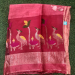 Pure Linen Jamdhani saree-PLJS07
