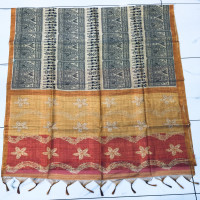 Tissue Kalamkari saree-TKS02