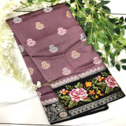 Petite Point Pure Mango Silk Sarees-PPMS02