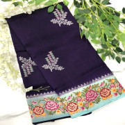 Petite Point Pure Mango Silk Sarees-PPMS06