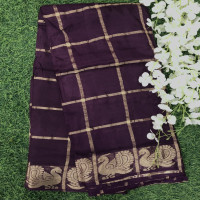 Gatchola Checks Sarees-GCS02