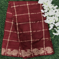 Gatchola Checks Sarees-GCS05