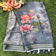 Mysore Crepe Printed Sarees-MYCS49