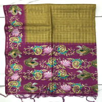 Tanjore Paint Khadi Pattu Sarees-TKPS07