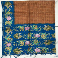 Tanjore Paint Khadi Pattu Sarees-TKPS09