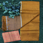 Plain Desi Tusser Sarees-PDT03