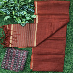 Plain Desi Tusser Sarees-PDT06