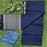 Plain Desi Tusser Sarees-PDT07