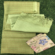 Tusser Checks Sarees-TCS07