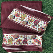 Tusser Checks Sarees-TCS13
